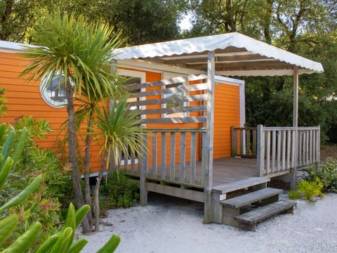 MOBILHOME 4 personnes - Cottage LITCHI - 26m² - terrasse bois semi-couverte - 2 chambres 4 pers