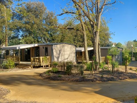 MOBILHOME 4 personnes - Cottage TERRE ET MER - 30m² - terrasse bois semi-couverte - 2 chambres - 4 pers