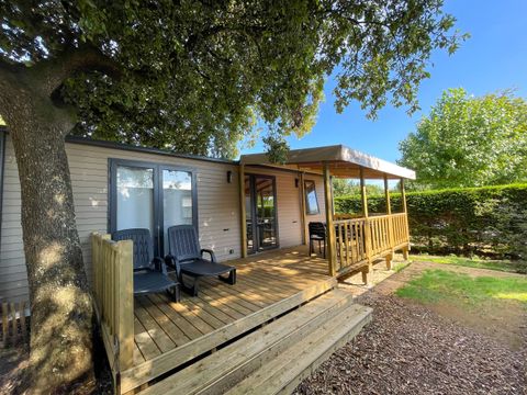 MOBILHOME 4 personnes - PREMIUM "TERRE et DUNE" - 32m² -  terrasse couverte 19 M²- 2 chambres - Nouveauté 2024