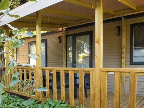 MOBILHOME 4 personnes - PREMIUM "TERRE et DUNE" - 32m² -  terrasse couverte 19 M²- 2 chambres - Nouveauté 2024