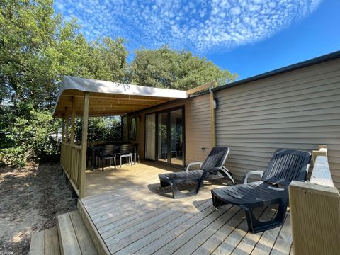 MOBILHOME 6 personnes - PREMIUM "TERRE et FORET" - 35m² -  3 chambres - terrasse couverte 23M²-Nouveauté 2024