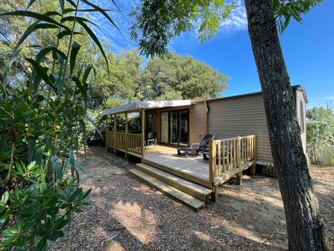 MOBILHOME 6 personnes - PREMIUM "TERRE et FORET" - 35m² -  3 chambres - terrasse couverte 23M²-Nouveauté 2024