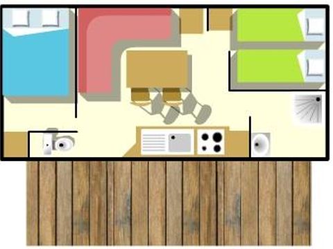 MOBILHOME 4 personnes - COTTAGE CONFORT 4p