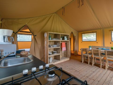 TENTE TOILE ET BOIS 6 personnes - Woody lodge 2chambres sans sanitaires