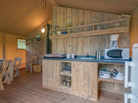 TENTE TOILE ET BOIS 6 personnes - Woody Lodge, Climatisée - 3 chambres