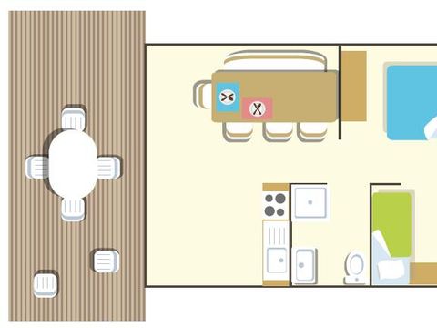 TENTE TOILE ET BOIS 6 personnes - Safari Lodge, 6p Climatisée