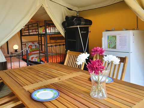TENTE TOILE ET BOIS 6 personnes - Tente Safari | Tente Safari | 2 Ch. | 5/6 Pers. | Terrasse simple