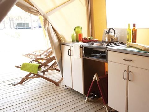 TENTE TOILE ET BOIS 6 personnes - Tente Safari | Tente Safari | 2 Ch. | 5/6 Pers. | Terrasse simple