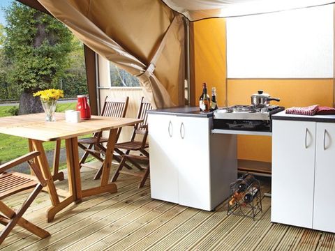 TENTE TOILE ET BOIS 6 personnes - Tente Safari | Tente Safari | 2 Ch. | 5/6 Pers. | Terrasse simple