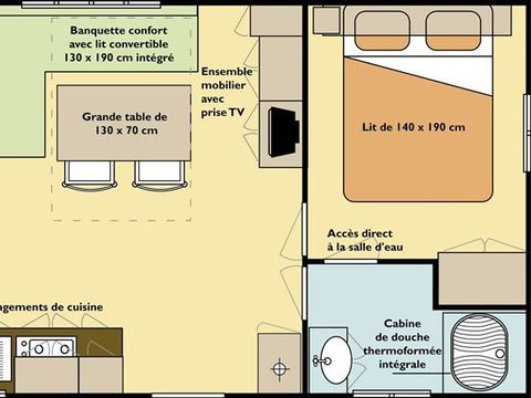MOBILHOME 4 personnes - MH2 Les Cévennes Standard