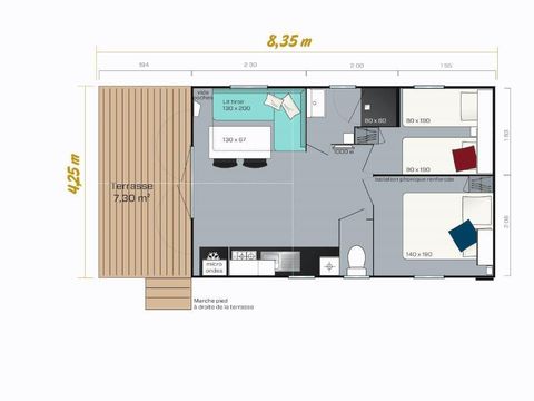 MOBILHOME 4 personnes - MH2 Templiers