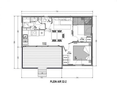 CHALET 5 personnes - Chalet Confort Plus 32-2
