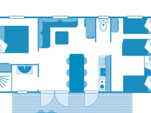 MOBILHOME 6 personnes - Cottage 6p 3ch ****