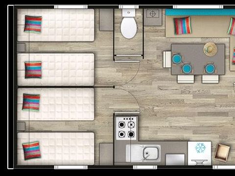 MOBILHOME 8 personnes - TOUT CONFORT