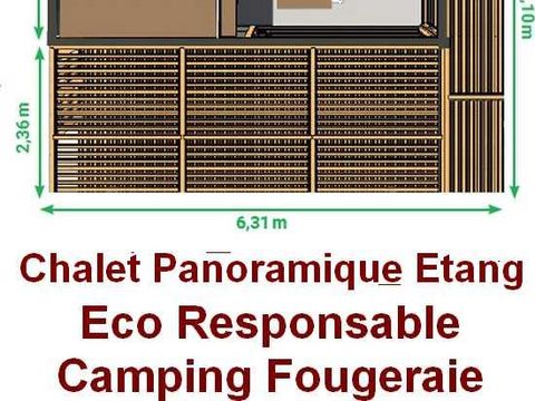 Chalet 5 personnes - Panoramique Etang - 2 chambres
