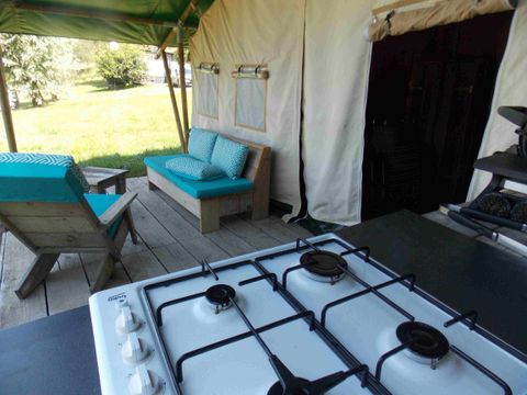 Tente en toile et en bois 5 personnes - Safari Eco