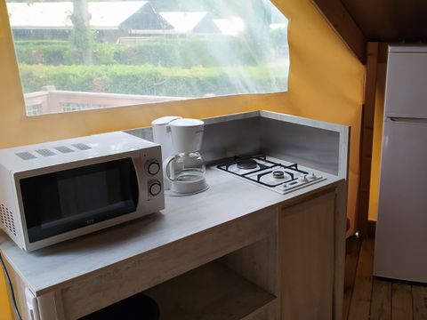 Tente en toile et en bois 4 personnes - Ecolodge confort 21m² - Sans sanitaires