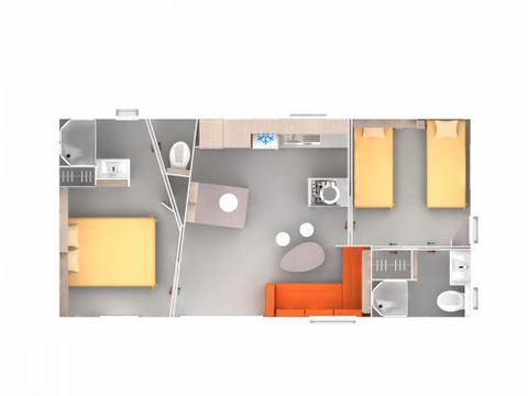 Mobilhome 5 personnes - Premium climatisé 40m²