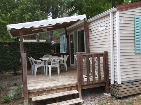 Mobilhome 5 personnes - Mobil-home Confort 29m² (2 chambres ) + Terrasse couverte + Clim