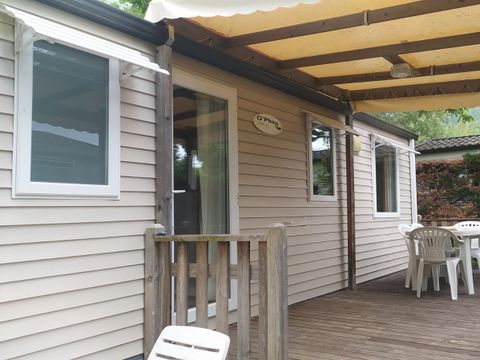 Mobilhome 6 personnes - Mobil-home Family Confort 32m² (3 chambres) + Terrasse couverte + Clim