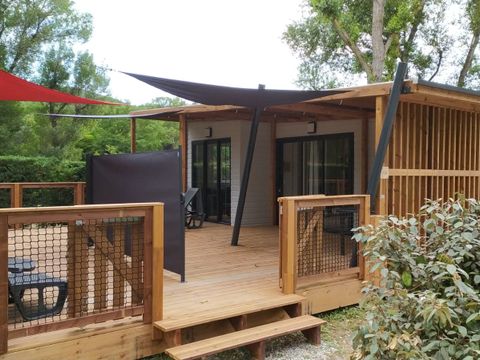 Chalet 6 personnes - Badiane Premium - 35m² - 2 chambres - Terrasse 19m² - Lave vaisselle - TV - 2 salles de bain - Clim