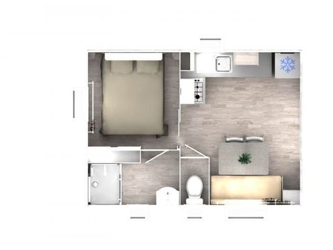 MOBILHOME 4 personnes - COTTAGE DUO Clim + TV