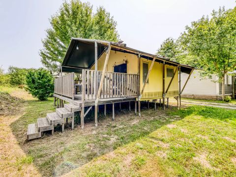 TENTE TOILE ET BOIS 4 personnes - Tente Lodge 3 Pièces 4 Personnes