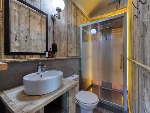 TENTE TOILE ET BOIS 4 personnes - Tente Lodge 3 Pièces 4 Personnes