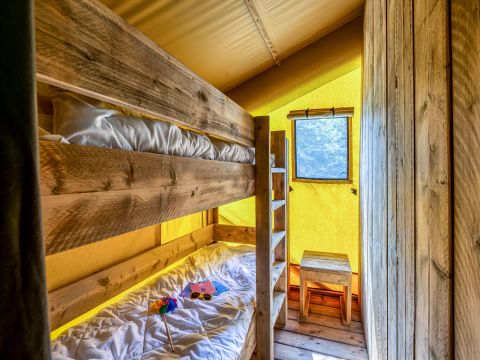 TENTE TOILE ET BOIS 4 personnes - Tente Lodge 3 Pièces 4 Personnes