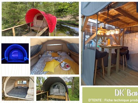 HÉBERGEMENT INSOLITE 2 personnes - D’Tente DKbane 12m² INSOLITE  - 1 chambre + terrasse (sans sanitaires)