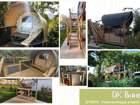 HÉBERGEMENT INSOLITE 2 personnes - D’Tente DKbane 12m² INSOLITE  - 1 chambre + terrasse (sans sanitaires)