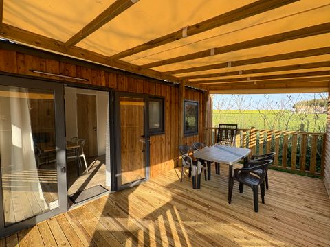 MOBILHOME 4 personnes - Palmy Premium 24,5m2 (2ch -  4pers) + CLIM + TV + LV + Terrasse Couverte