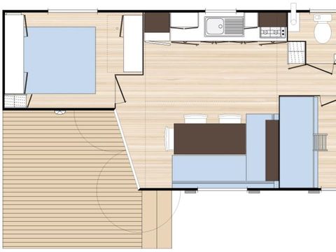 MOBILHOME 6 personnes - MH3 COTTAGE  PANORAMIQUE 37 m²