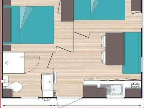 MOBILHOME 4 personnes - MH2 COTTAGE COSY 20 m²
