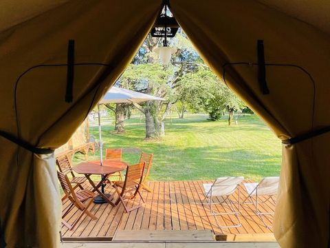 Tente en toile et en bois 5 personnes - Tente safari (sans sanitaires)