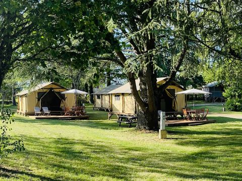 Tente en toile et en bois 5 personnes - Tente safari (sans sanitaires)