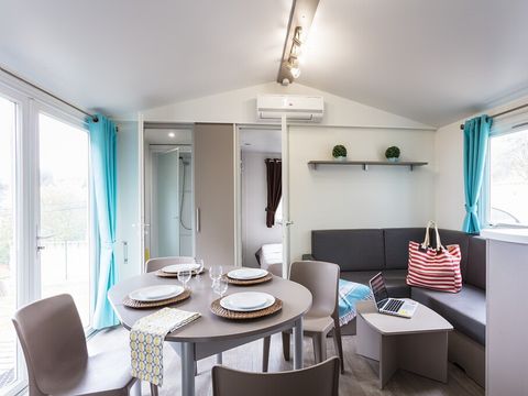 MOBILHOME 6 personnes - Mobil-home | Premium Azure | 3 Ch. | 6 Pers. | Terrasse surélevée | Clim.