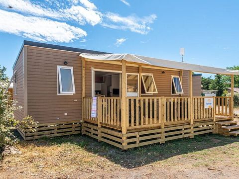 Mobilhome 6 personnes - Mobil-home | Premium | 3 Ch. | 6 Pers. | Terrasse surélevée | 1 SDB | Clim.