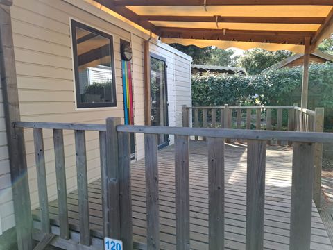 MOBILHOME 2 personnes - Mobil-home Confort 18,60 m² (1 chambre) + terrasse bois semi-couverte