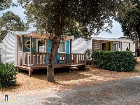 MOBILHOME 2 personnes - Mobil-home Confort 18,60 m² (1 chambre) + terrasse bois semi-couverte