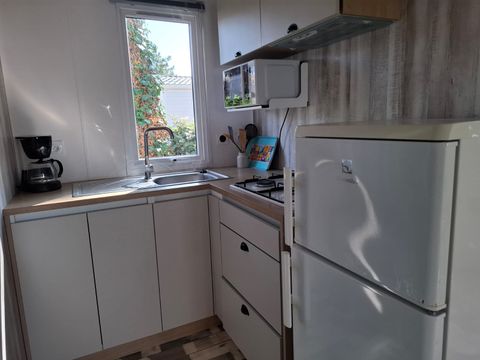 MOBILHOME 2 personnes - Mobil-home Confort 18,60 m² (1 chambre) + terrasse bois semi-couverte