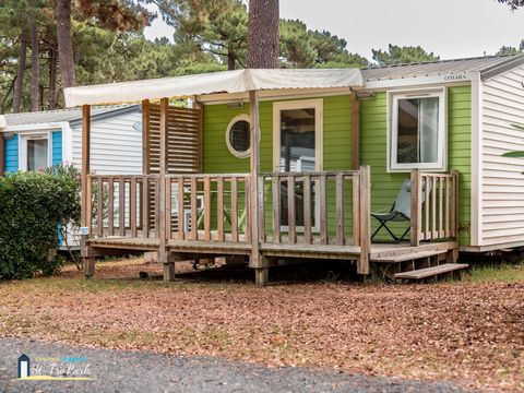 MOBILHOME 2 personnes - Mobil-home Confort 18,60 m² (1 chambre) + terrasse bois semi-couverte