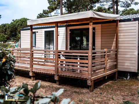 Mobilhome 4 personnes - Premium 31m² - 2 chambres - Lave Vaisselle - Terrasse semi-couverte 15m²