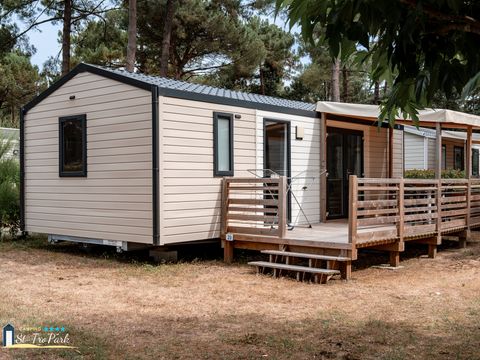 Mobilhome 4 personnes - Premium 31m² - 2 chambres - Lave Vaisselle - Terrasse semi-couverte 15m²