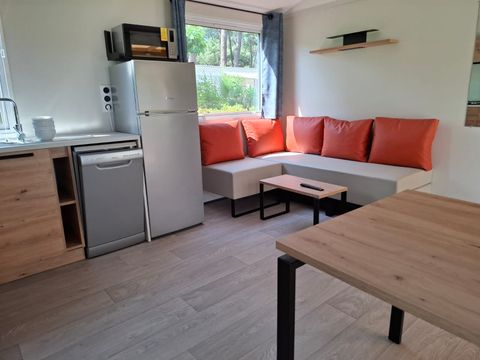 MOBILHOME 4 personnes - Mobil-home Premium 32m² (2 chambres - 2 sdb) + Lave Vaisselle + terrasse semi-couverte 15m²