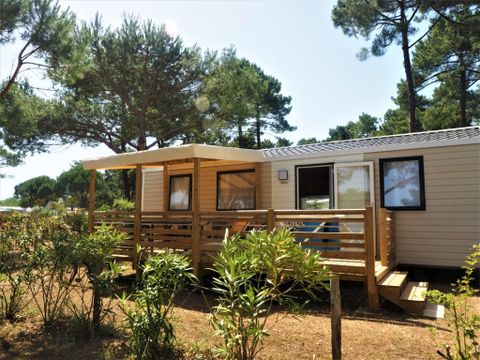 MOBILHOME 4 personnes - Mobil-home Premium 32m² (2 chambres - 2 sdb) + Lave Vaisselle + terrasse semi-couverte 15m²