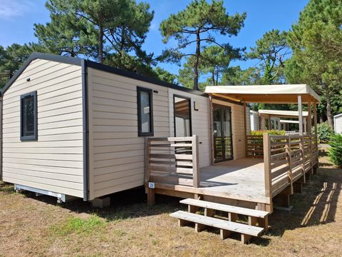 MOBILHOME 4 personnes - Mobil-home Premium 32m² (2 chambres - 2 sdb) + Lave Vaisselle + terrasse semi-couverte 15m²