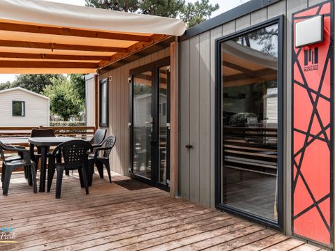 Mobilhome 6 personnes - Premium 33m² - 3 chambres - Lave Vaisselle - Lit 160 - Terrasse semi-couverte 15m²