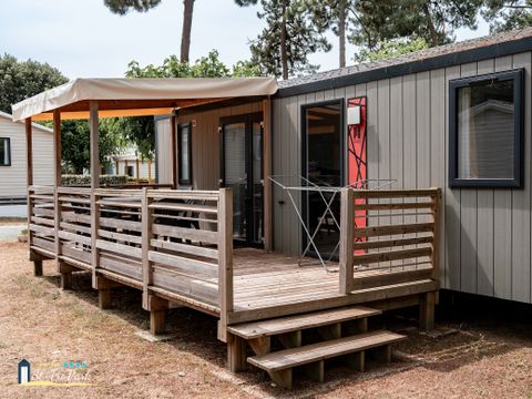 MOBILHOME 6 personnes - Mobil-home Premium 33m² (3 chambres) + Lave Vaisselle + Lit 160 + Terrasse semi-couverte 15m²