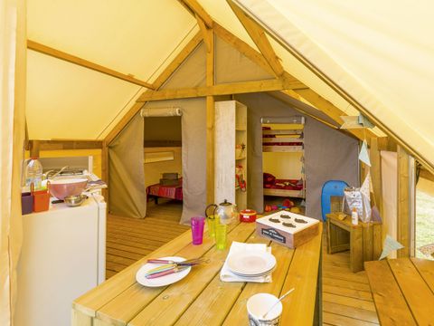 LODGE 4 personnes - Tente Écolodge Confort 17m² (2 chambres) - sans sanitaires
